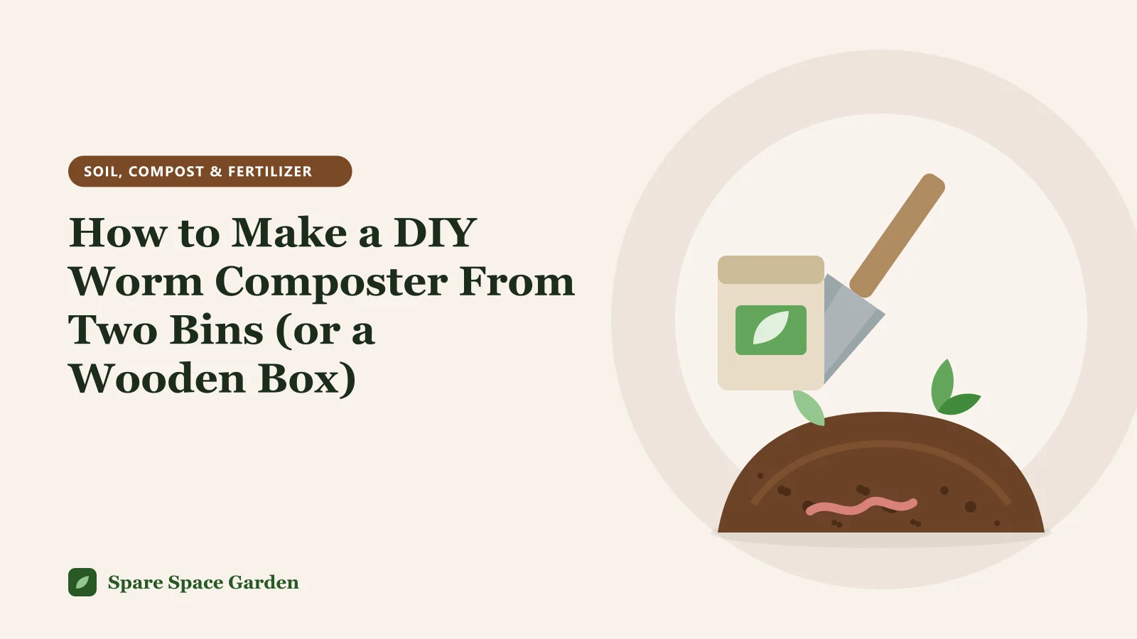 Illustration of a DIY worm composter made from two nested plastic totes with air holes, drainage holes and a leachate tray